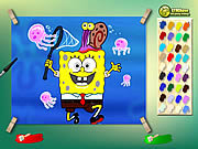 lnyos - Spongebob with jelly fish